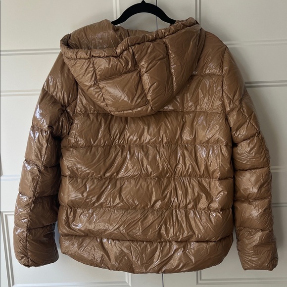 MARELLA Sport Glossy Tan Hooded puffer jacket - Picture 10 of 13